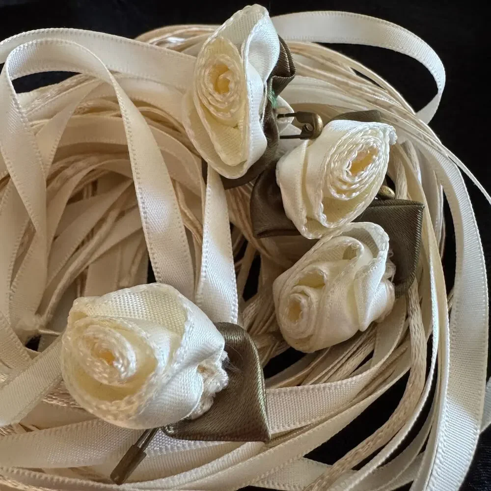 Renaissance Faire Ribbon Rosette Streamers Anna Konya Handmade Cosplay Fairycore